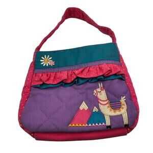Stephen Joseph Girls Quilted Llama Purse Pink Purple Teal